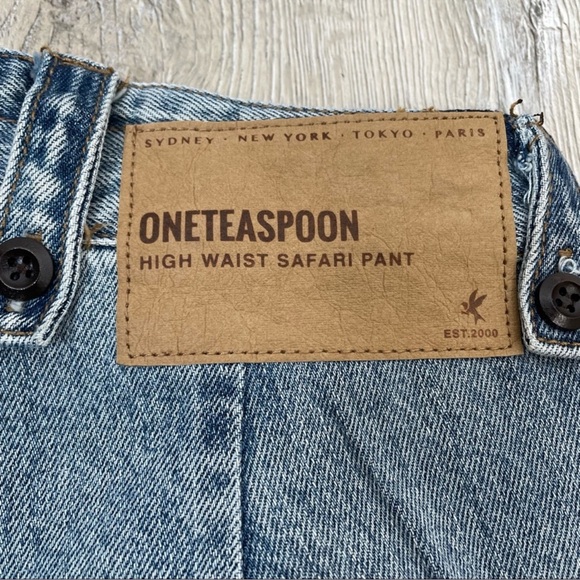 One Teaspoon | Venice Ultra High-Rise Waist Safari Pant Relaxed Jeans - Picture 7 of 14
